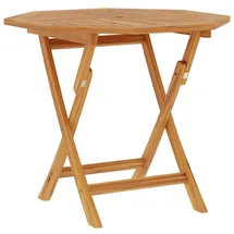 vidaXL Gartentisch Ø 85 x 76 cm Teak Massivholz Braun