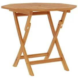 vidaXL Gartentisch Ø 85 x 76 cm Teak Massivholz Braun