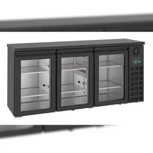 CombiSteel Barkühler Schwarz 3 Glastüren