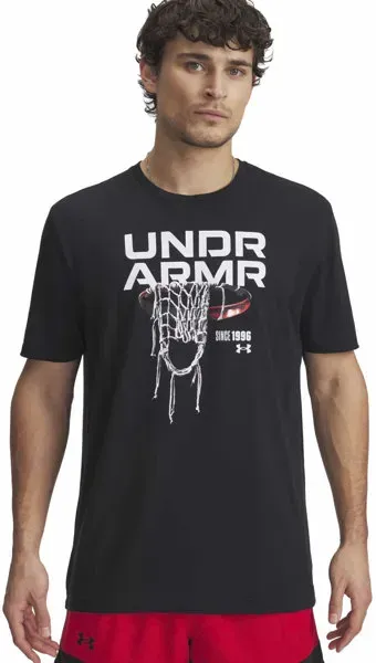 Under Armour Hoops Net M - T-Shirt - Herren - Black - XS