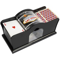 Manuelle Kartenmischmaschine 2 Decks mit Kurbel Manuelles Mischmaschine Karten für UNO, Skip BO, Phase 10, Frantic, Romme Kartenspiel und Skyjo Action (Color : Black)