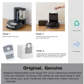 Roborock Original Zubehör-Kit, Staubbeutel für S7 Max Ultra/S8 Pro Ultra/S8+/Q7 MAX/S7 MaxV Ultra/S7 Pro Ultra Absaugstaion 6er Pack