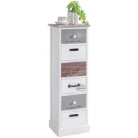 CARO-Möbel Kommode Aviano mit 6 Schubladen, Vintage 29x91x27 cm
