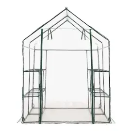 vidaXL Gewächshaus mit 8 Regalen 143 x 143 x 195 cm