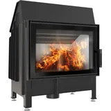 Kamineinsatz aus Stahl KRATKI ZIBI DECO 11 kW Ø 180 mit Türfeder - Schwarz