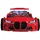 xlmoebel Jugendbett Sportwagen 90 x 200 cm Holz rot