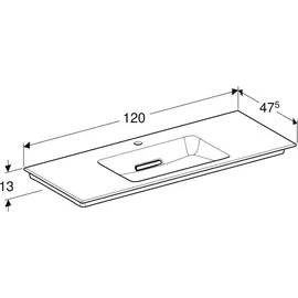 Geberit One Möbel-Waschtisch 120 x 47,5 cm 505.017.00.1