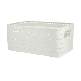 Rotho Aufbewahrungskorb Country 28 x 18,5 x 13 cm weiß