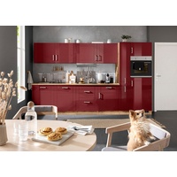 Held MÖBEL Küchenzeile »Tinnum«, mit E-Geräten, Breite 330 cm, rot