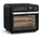 AirGlaze Digital Color Heißluftfritteuse 34 L 2100 W 16 Programme 250 Rezepte Touchpanel Rotisserie Großes Zubehörset Schwarz