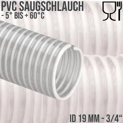 19 mm 3/4 Zoll Saug Ansaug Spiral Förder Pumpen Schlauch Lebensmittel Saatgut w..."