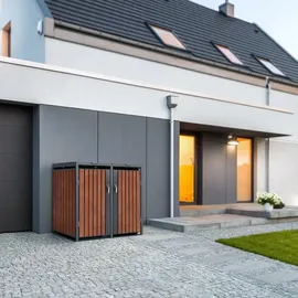 ML-Design Mülltonnenbox 132 x 80 x 116,3 cm anthrazit