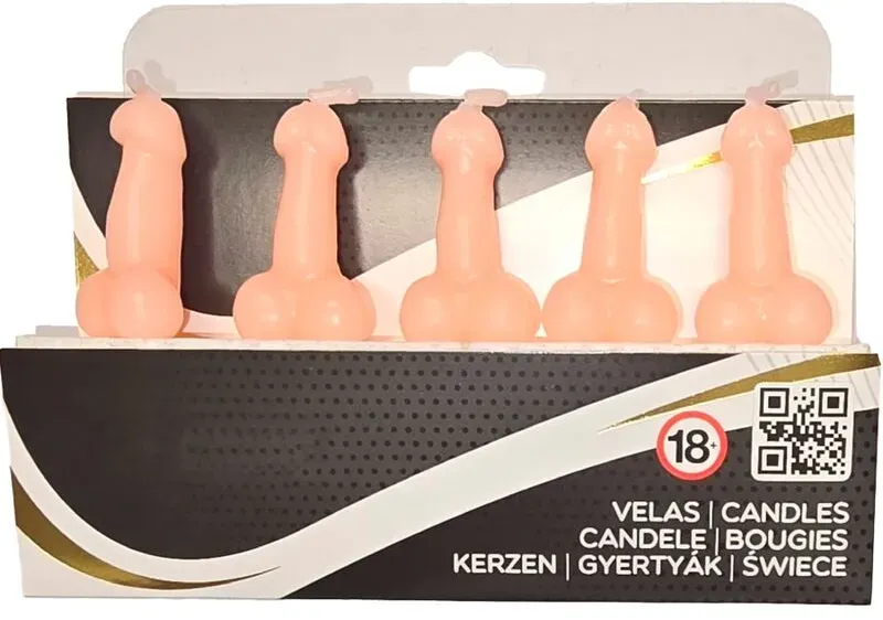 DIABLO PICANTE  BOX MIT 5 FLEISCHKERZEN IN PENISFORM