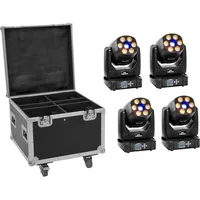 Eurolite Set 4x LED TMH-H90 + Case mit Rollen
