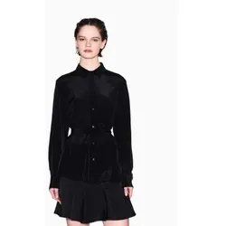 Armani Exchange für Damen. XW000148AF10856UC001 Schwarzes Krawattenhemd (XL), Lässig, Party, Klassisch, Viskose, Langarm