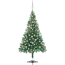 vidaXL Künstlicher Weihnachtsbaum Grün mit Beleuchtung 120 cm