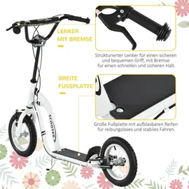 Homcom Kinderroller Scooter Weiß