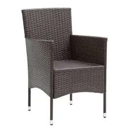 vidaXL Polyrattan Essstühle 53 x 58 x 84 cm braun 4 St.