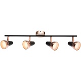 ETC Shop LED Deckenlampe Deckenstrahler schwenkbare Spots Kupfer Design L 60 cm Wohnzimmer