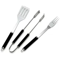 Boomex Flash Grillbesteck Set Basic, schwarz, 37.5 x 6,2