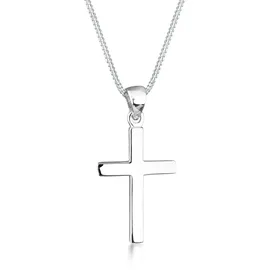 Elli Kette mit Anhänger Kreuz Silber 925