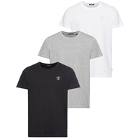 Chiemsee T-Shirt, (3er-Pack), Gr. XL, weiß/grau/schwarz, , 68026602-XL