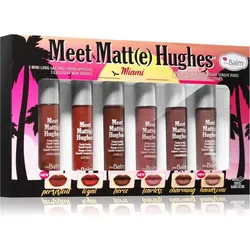 theBalm Meet Matt(e) Hughes Mini Kit Miami Set mit flüssigen Lippenstiften für einen langanhaltenden Effekt