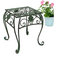 DanDiBo Ambiente DanDiBo Blumenhocker Metall Grün Eckig 32 cm