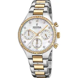 Festina Quarz Damen Boyfriend F20402/1 - beige,Multi - 36mm