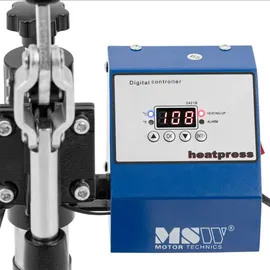 MSW Kappenpresse - bis 250 °C - LCD-Anzeige - Timer - schwenkbar - mit höhenverstellbarem Stativ