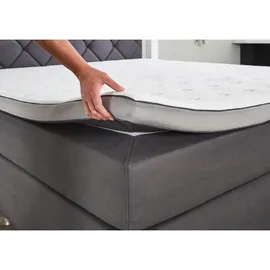 SUN GARDEN Boxspringbett 180 x 200 cm H2/H3 Anthrazit