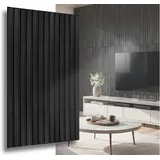 IKHEMalarka 3D Wandpaneel Betonoptik Marmor Ziegel aus Polystyrol Styropor XPS, BxL: 50,00x100,00 cm, 0,50 qm, (1 Stück, 0,5m) Deckenpaneelen - 3mm dick - 100x50cm schwarz