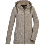 G.I.G.A. DX Damen Strickfleecejacke/Fleecejacke mit Kapuze GW 72 WMN KNTFLC JCKT, olive brown, 40,