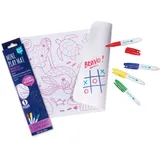 Super Petit - Lernspiel – 2-in-1-Malerei – wendbar – Lieferung mit 4 abwischbaren Filzstiften – leicht zu reinigen – wiederverwendbar – antibakteriell – ab 3 Jahren – 30 x 20 cm