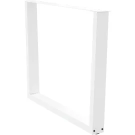 vidaXL Esstischbeine V-Form 2 Stück Weiß 100x(72-73,3) cm Stahl