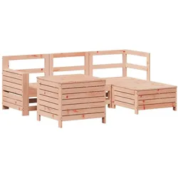 vidaXL 5-tlg. Garten-Sofagarnitur Massivholz Douglasie