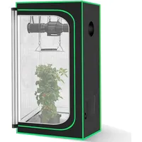 Growzelt 60x60, Growzelt mit Abnehmbaren Boden Tablett,Homebox -Lichtdicht und Wasserdicht, Grow Tent Ohne Sichtfenster, 60x60 Growzelt für Homegrowing, Growset, Growschrank.