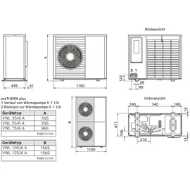 Vaillant aroTHERM plus VWL 35/6 A Heizungswärmepumpe