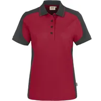 Hakro Damen Poloshirt Contrast Mikralinar® weinrot/anthrazit, XS