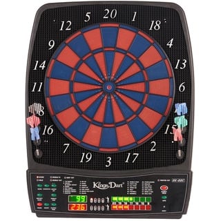 Automaten Hoffmann Edartscheibe Profi | Elektronische Dartscheibe in Turniergröße | Inkl. 6 Dartpfeilen | Leuchtanzeige + Sound | 2-Loch-Segmente | 28 Spielvarianten | Für Softdarts bis 18 g