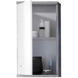 Stella Trading Hängeschrank Beton Optik 38 x 71 x 23 cm Weiß
