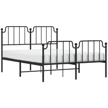 vidaXL Bettgestell 140 x 190 cm Schwarz
