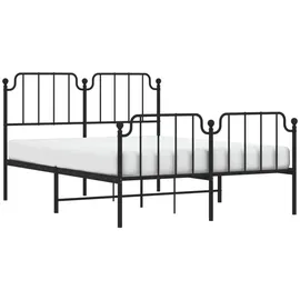 vidaXL Bettgestell 140 x 190 cm Schwarz