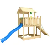 Jungle Gym Spielturm JUNGLE GYM "Drift", blau, Spieltürme, KinderB:454cm H:277cm T:155cm, Holz, Spielanlage inklusive Rutsche mit Wasseranschluss, B:454cm H:277cm T:155cm