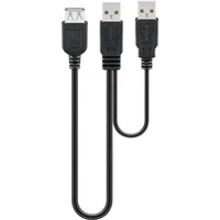 goobay USB 2.0 Kabel 0,30 m Schwarz