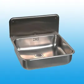 KWC Ausgussbecken, SIRIUS, Edelstahl, 436x190x339 mm, Klapprost und Spritzwand,