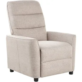 Beliani Fernsehsessel SANDE Polyester 76 x 102 x 83 cm Beige mit Fußstütze