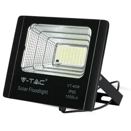 V-Tac VT-40W Solarscheinwerfer mit Solarpanel - Schwarz