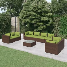 vidaXL Garten-Lounge-Set 9-tlg. braun