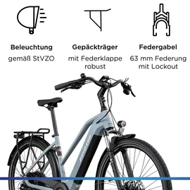 Zündapp Z810 2023 28 Zoll RH 155 cm Damen grau